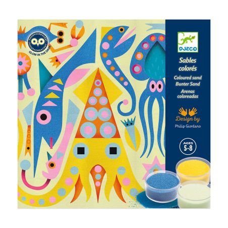 Комплект за рисуване с пясък фосфорисциращи елементи море