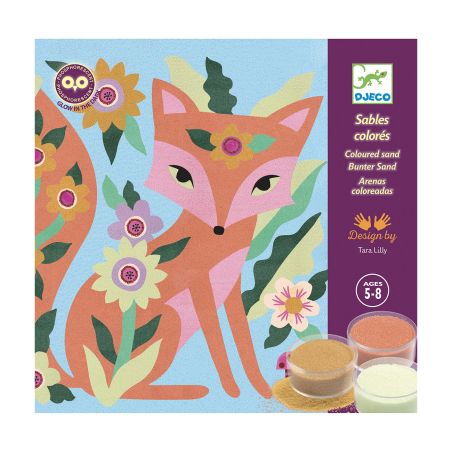 Комплект за рисуване с пясък фосфорисциращи елементи градина