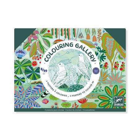 Комплект картини за оцветяване 3бр. в папка джунгла