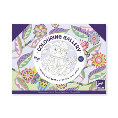 Комплект картини за оцветяване 3бр. в папка птици