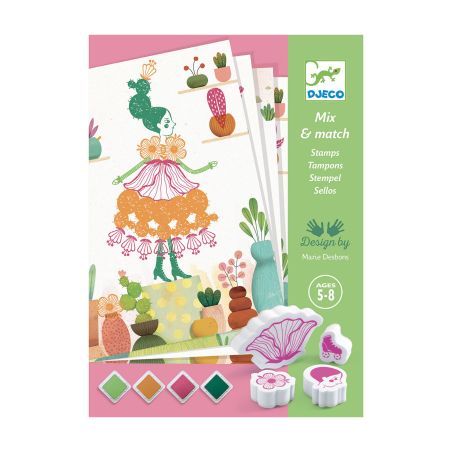 Комплект нарисувай с печати момичета с цветя