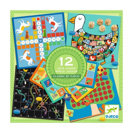 Кутия с 12 класически игри за деца