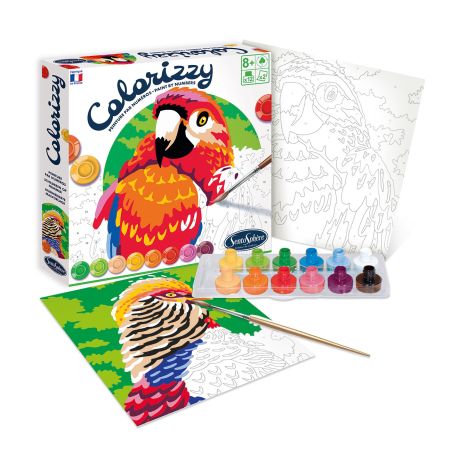 Оцветяване с цифри папагали