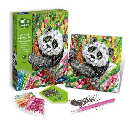 Канава с цветни камъчета Панда