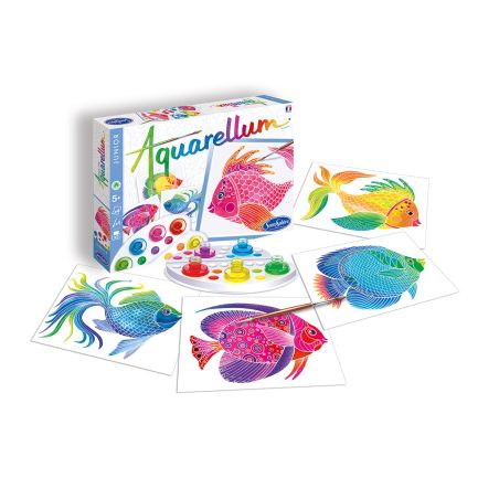 Оцветяване с акварелни бои риби