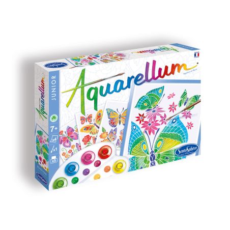 Оцветяване с акварелни бои пеперуди