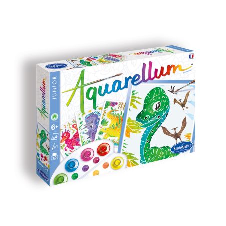 Оцветяване с акварелни бои динозаври