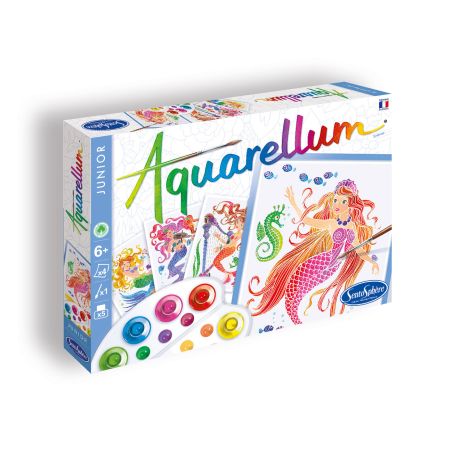 Оцветяване с акварелни бои русалки