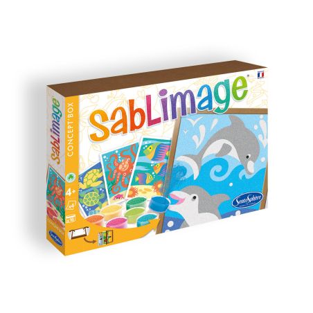 Оцвети с цветен пясък морски обитатели