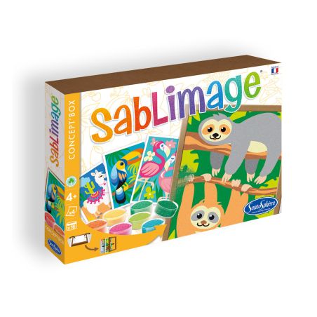 Оцвети с цветен пясък диви животни