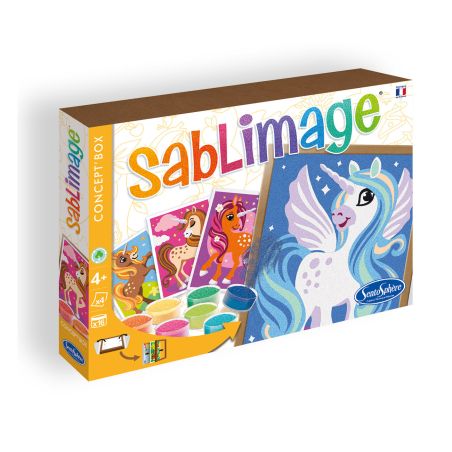 Оцвети с цветен пясък еднорози