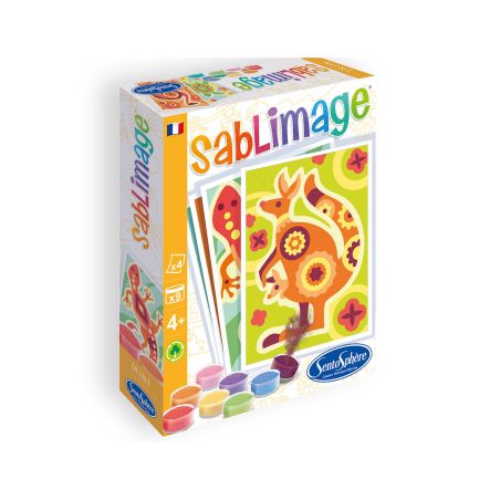 Оцвети с цветен пясък австралийски животни мини