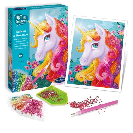 Диамантен гоблен еднорог