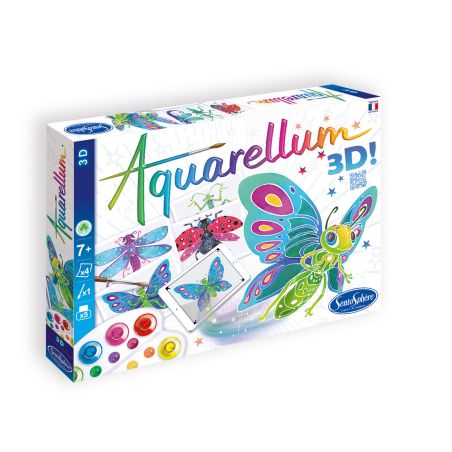 Оцветяване с акварелни бои с 3D ефект насекоми