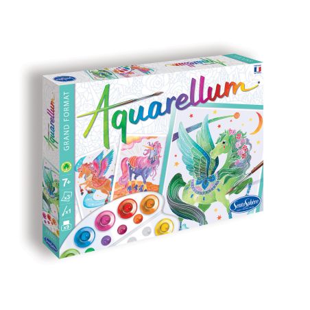 Оцветяване с акварелни бои еднорози голям формат