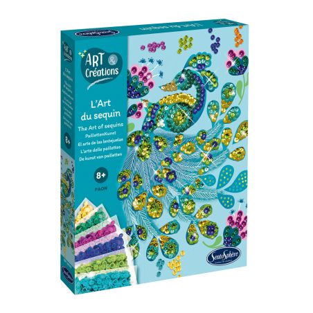 Мозайка с пайети паун