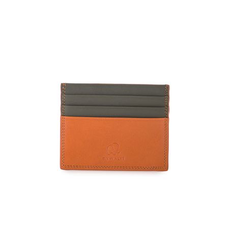 Двустранен калъф за кредитни карти - кафяво