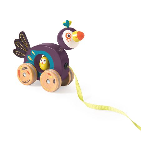 Мини играчка за дърпане тукан