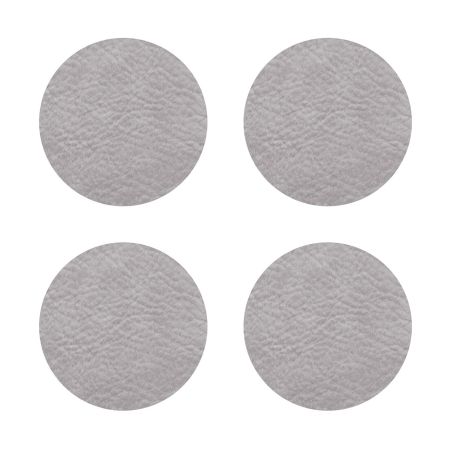 Кръгли подложки за чаши 4бр - сиво