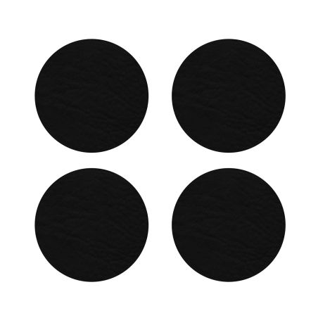 Кръгли подложки за чаши 4бр - черно