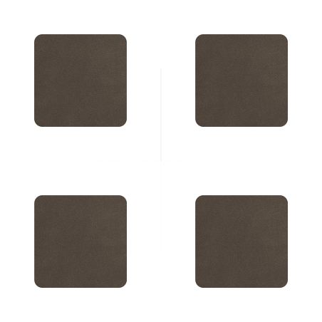 Квадратни подложки за чаши 4бр - кафяво