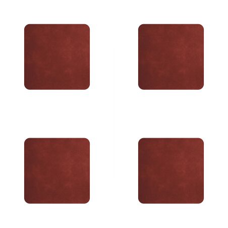 Квадратни подложки за чаши 4бр - тъмно червено