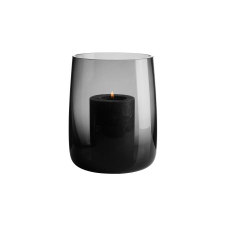 Ваза/свещник Ajana 18см - сиво