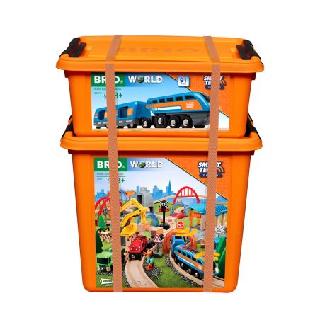 Луксозен комплект влакчета, релси и тунели