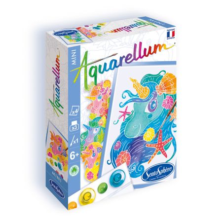 Оцветяване с акварелни бои еднорози мини