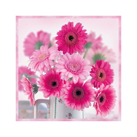 Салфетка 25см 25см 20бр Pink gerberas