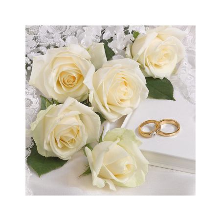 Салфетка 25см 25см 20бр White wedding