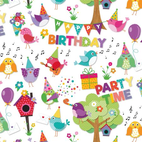 Салфетка 33см 33см 20бр Party time бяло