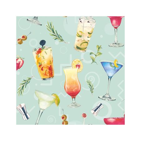 Салфетка 25см 25см 20бр Cocktail party aqua