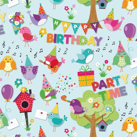 Салфетка 33см 33см 20бр Party time синьо