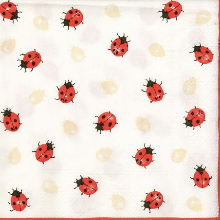 Салфетка 33см 33см 20бр Ladybirds крем