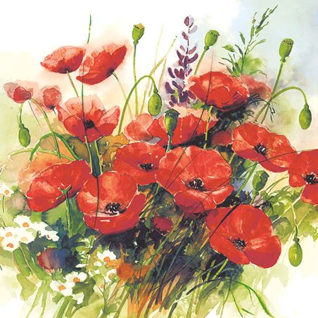 Салфетка 33см 33см 20бр Wild poppies