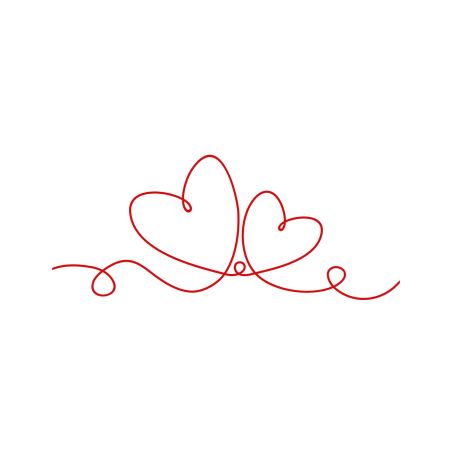 Салфетка 25см 25см 20бр Line of love червено