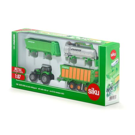 Играчка трактор Deutz-fahr с ремарке Joskin