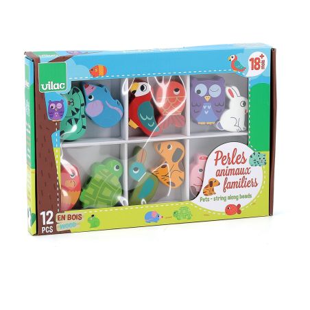 Дървени мъниста за нанизване животни