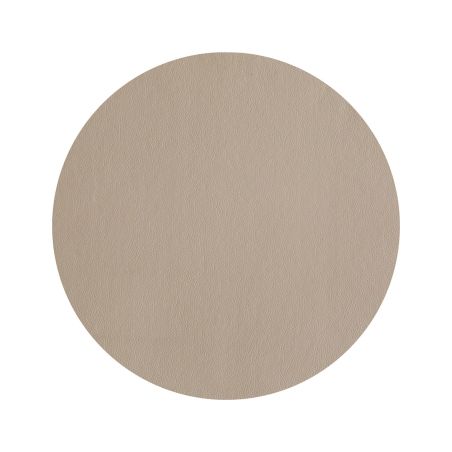 Кръгла подложка за сервиране еко кожа - бежово