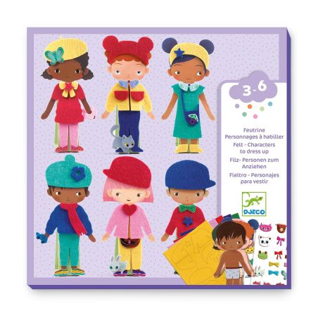 Колажи облечи куклата с дрехи от филц