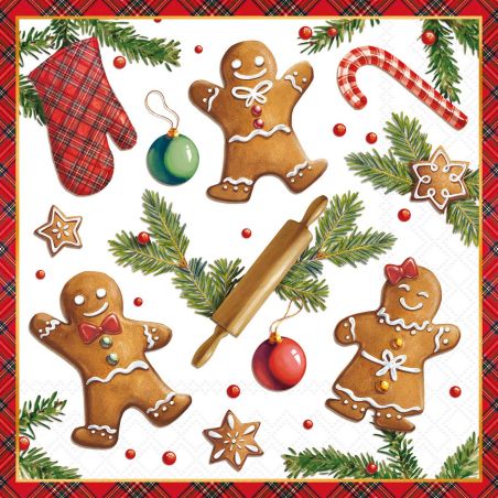Салфетка 33см 33см 20бр Gingerbread cookies