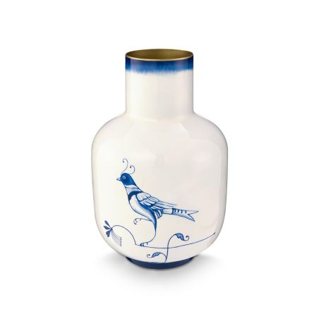 Ваза Pip & The Blue Bird 30см - бяло