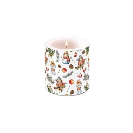 Свещ 9см PLAYING OUTSIDE WHITE