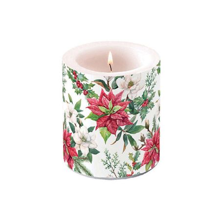 Свещ 10см CHRISTMAS FLORALS