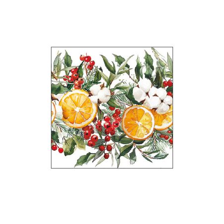 Салфетка 25см 25см 20бр WINTER ORANGES