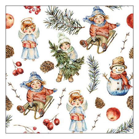 Салфетка 33см 33см 20бр PLAYING OUTSIDE WHITE