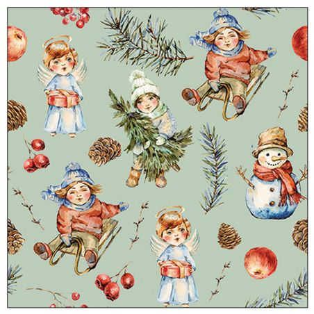 Салфетка 33см 33см 20бр PLAYING OUTSIDE GREEN