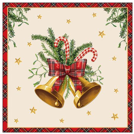 Салфетка 33см 33см 20бр SCOTTISH BELLS CREAM