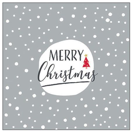 Салфетка 33см 33см 20бр CHRISTMAS SNOWFLAKES GREY